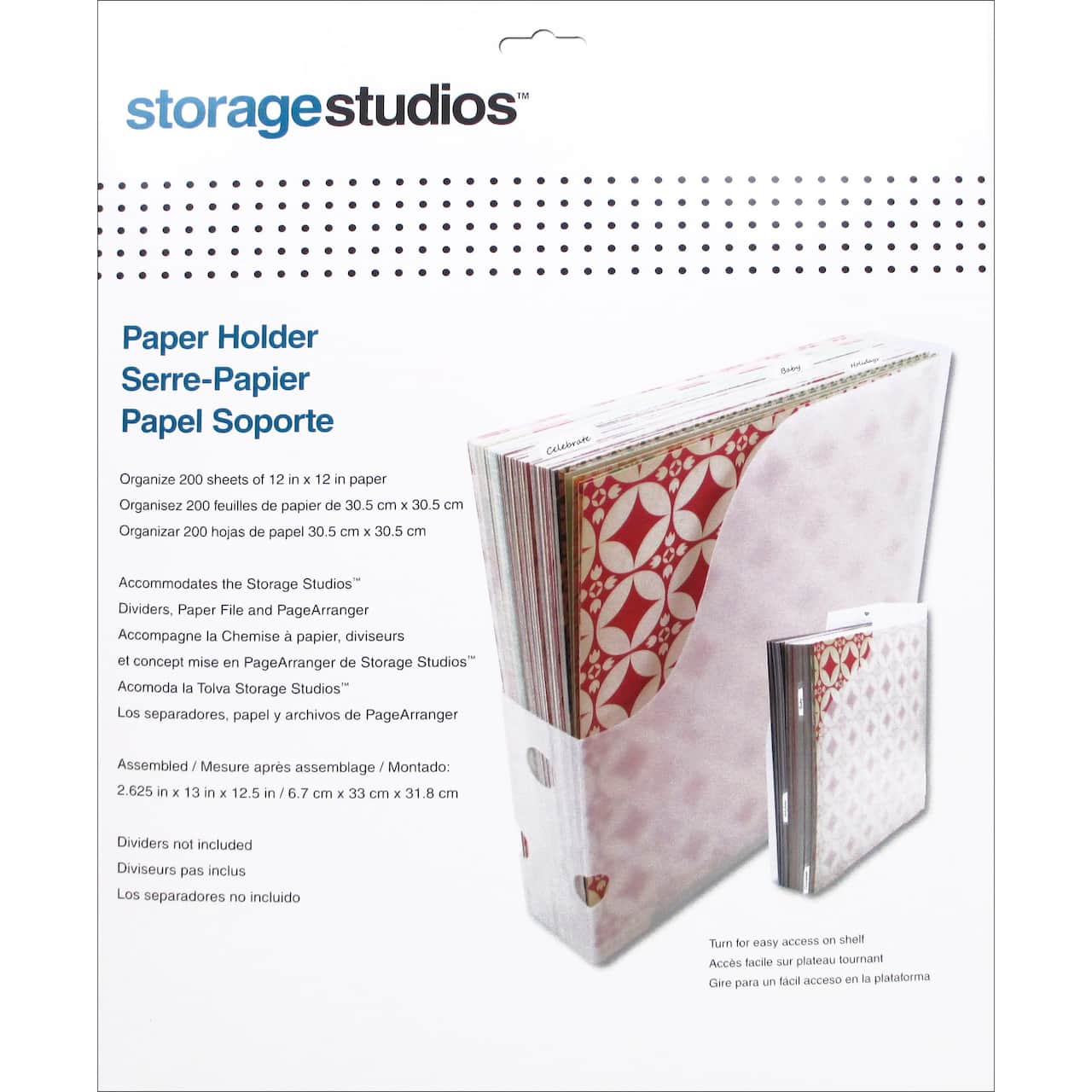 Storage Solutions Paper Holder 12x12